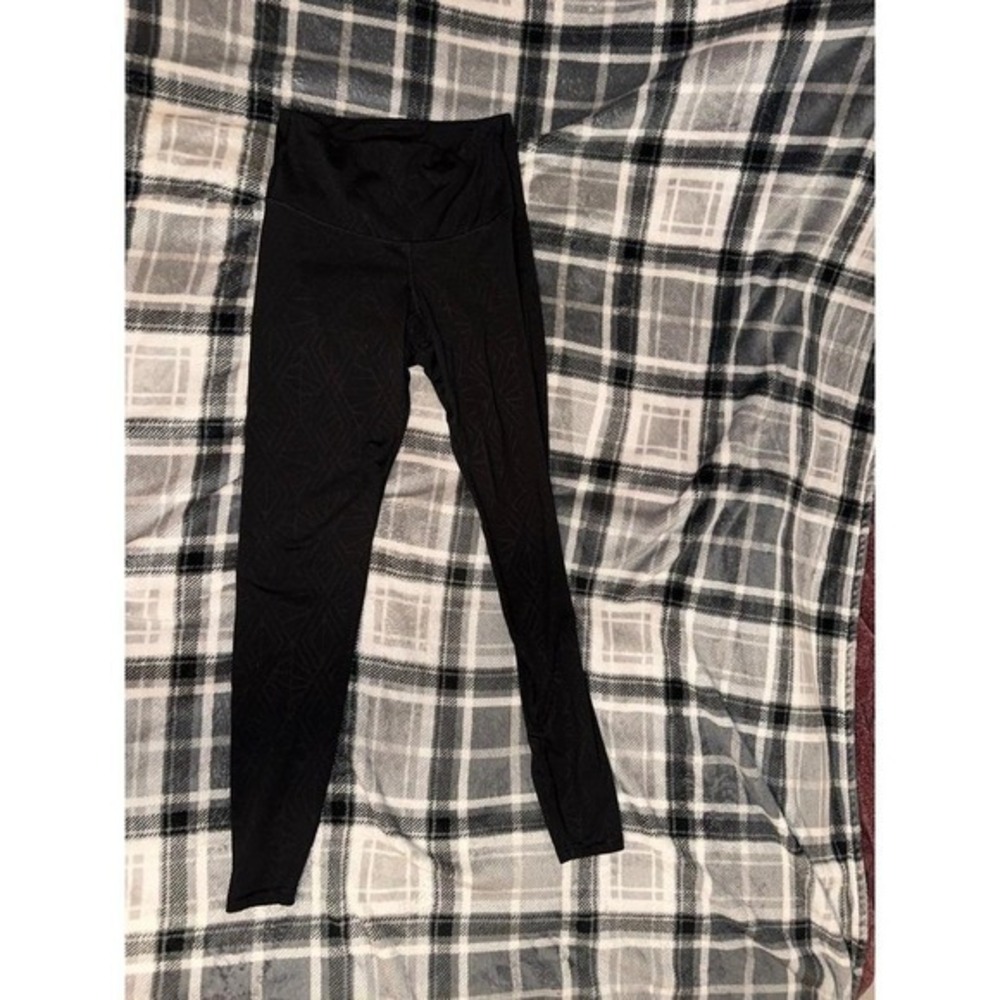 Old‎ navy active go dry leggings black with pattern size small fitted (H8)